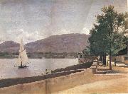 Corot Camille The quai give paquis in geneva oil on canvas